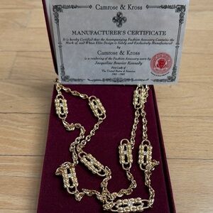 Elegant Gold-Tone Station Necklace with Clear Crystal Details
